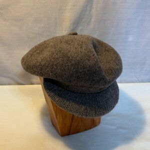 Vintage Adora Wool Beret Newsboy Hat Brown